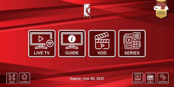 Interface King iptv TV APK